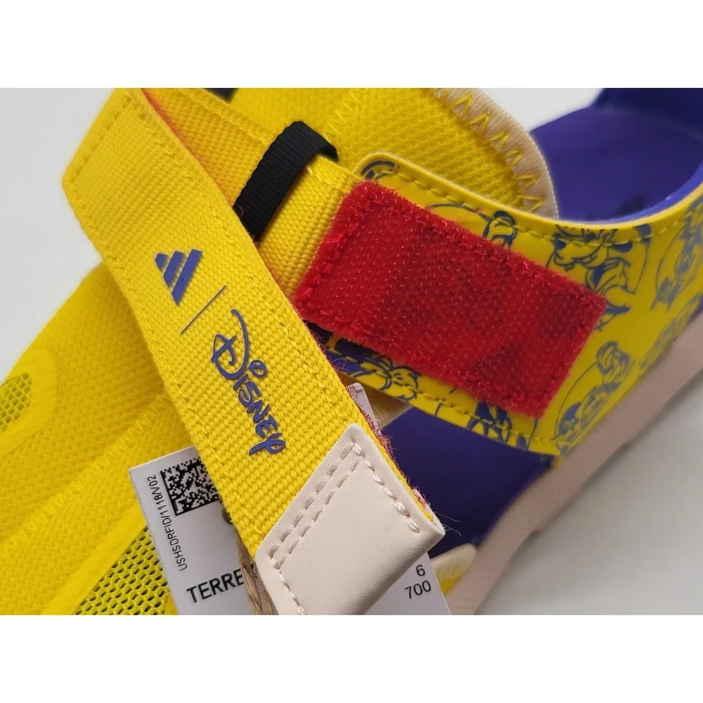 Adidas Terrex Captain Toey Hiking Boys Size 5‎ Yellow Blue Sandals IH2908